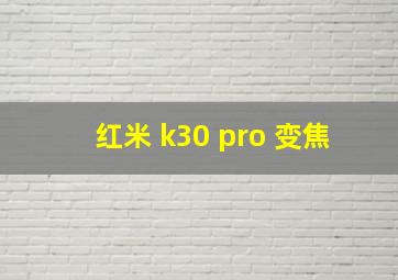 红米 k30 pro 变焦